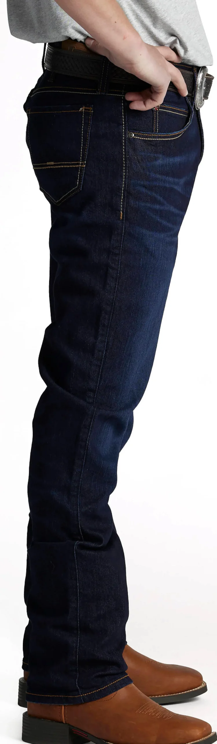 Justin Boots 1879 Straight Leg Dark Wash New