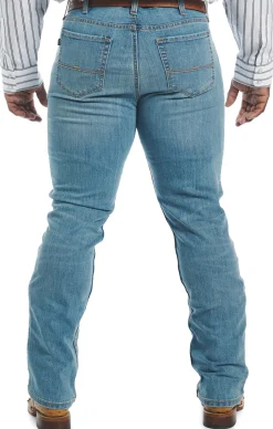 Justin Boots 1879 Straight Leg Light Wash Outlet