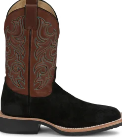 Justin Boots Alamo 11" Roughout Black Outlet