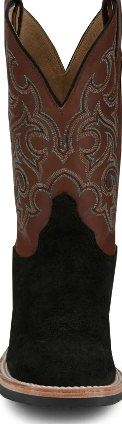 Justin Boots Alamo 11" Roughout Black Outlet