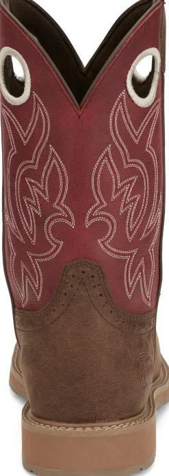 Justin Boots All Around 11" Steel Toe Walnut Hot