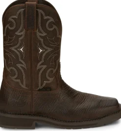 Justin Boots Amarillo 11" Steel Toe Aged Brown