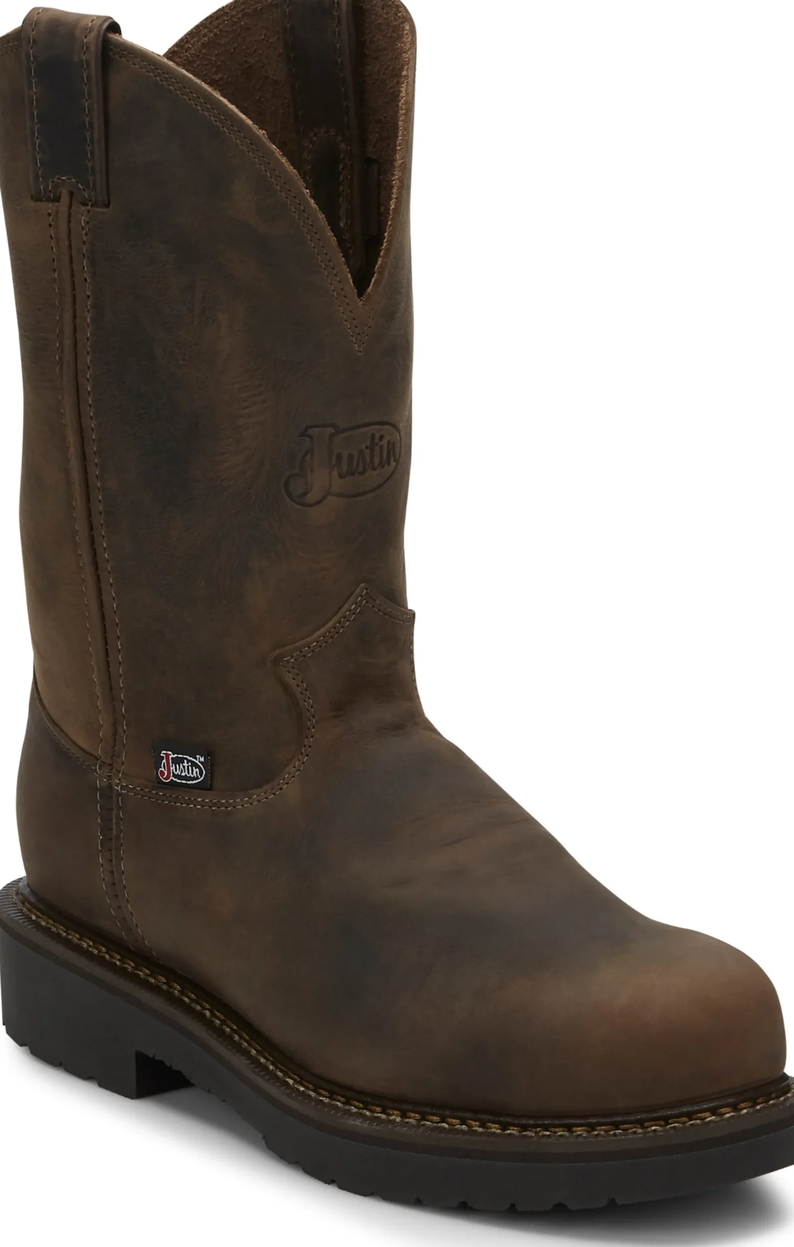 Justin Boots Balusters 11" Steel Toe Bay Gaucho Discount