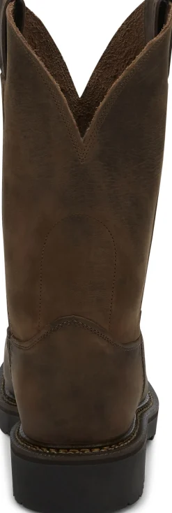 Justin Boots Balusters 11" Steel Toe Bay Gaucho Discount