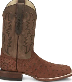 Justin Boots Belmont 11" Full Quill Ostrich Wild Brandy Sale
