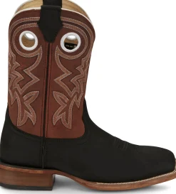 Justin Boots Big News 11" Western Black Hot