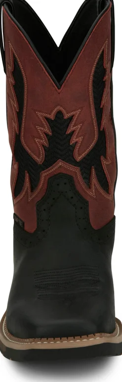 Justin Boots Bolt 11" Comp Toe Coal Black Outlet