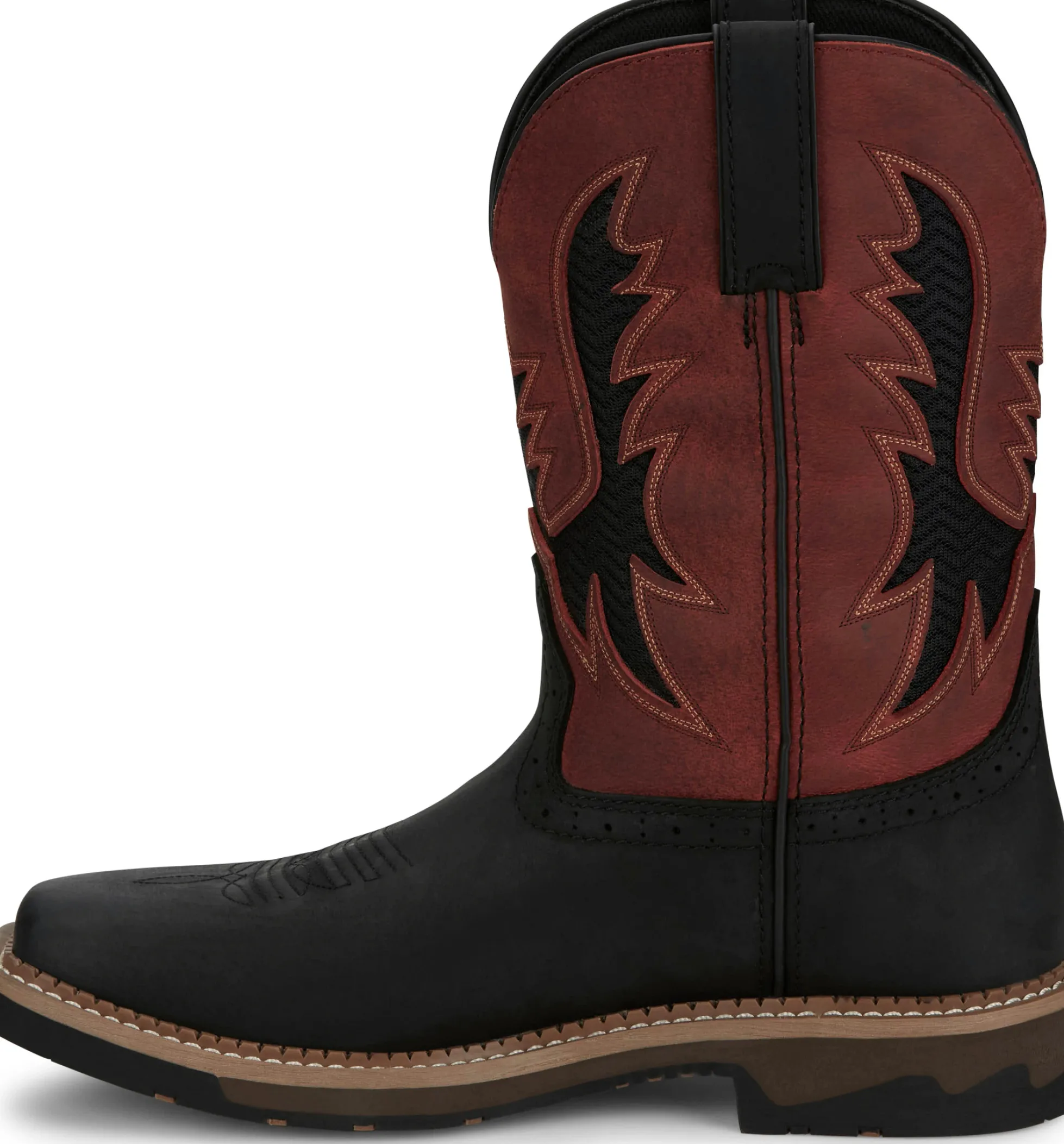 Justin Boots Bolt 11" Comp Toe Coal Black Outlet