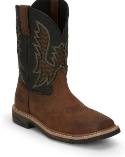 Justin Boots Bolt 11" Nano Comp Toe Pecan New