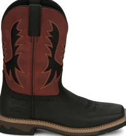 Justin Boots Bolt 11" Work Coal Black Sale