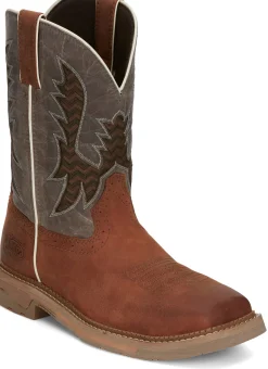Justin Boots Bolt 11" Work Redwood Hot