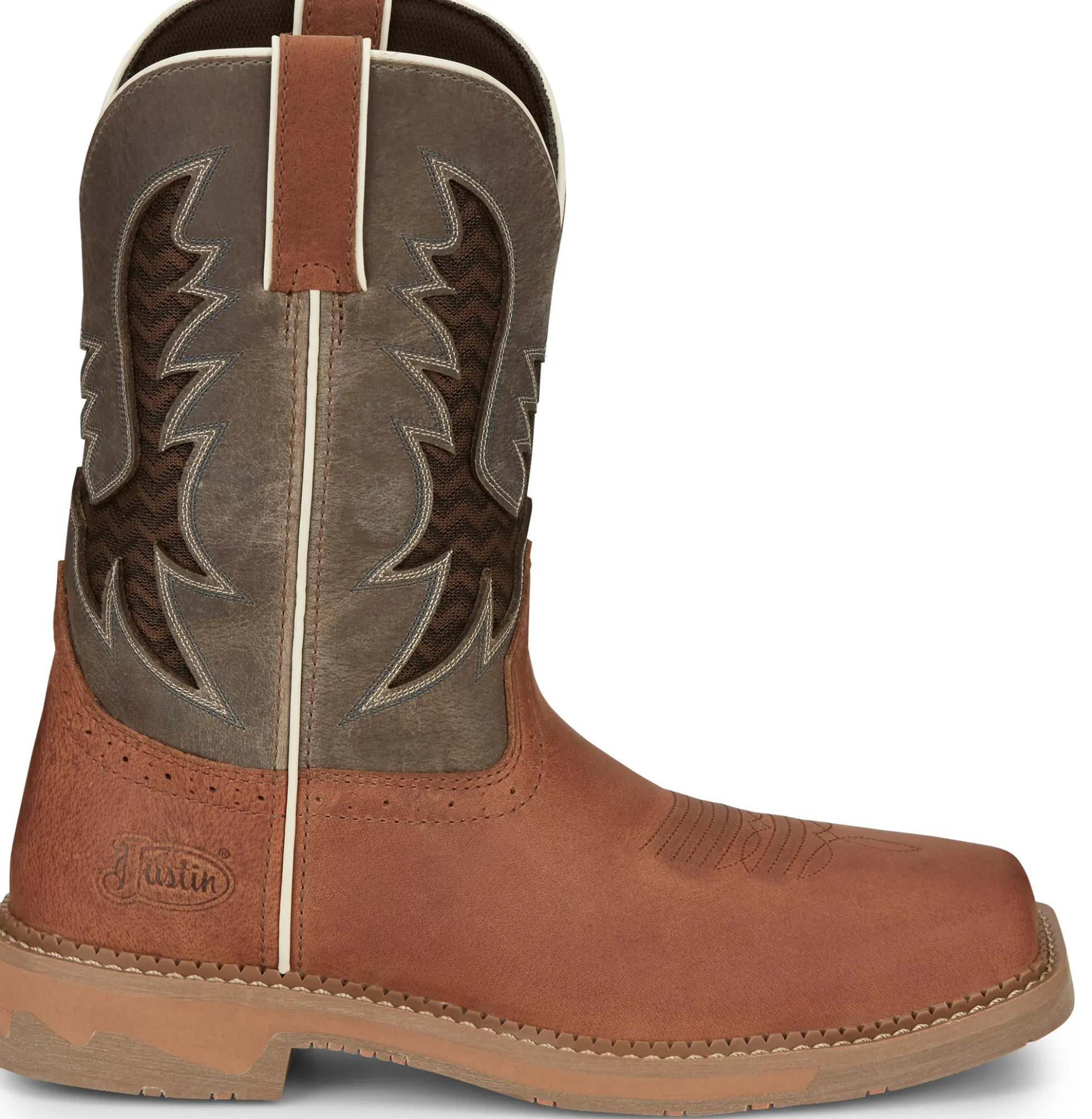 Justin Boots Bolt 11" Work Redwood Hot