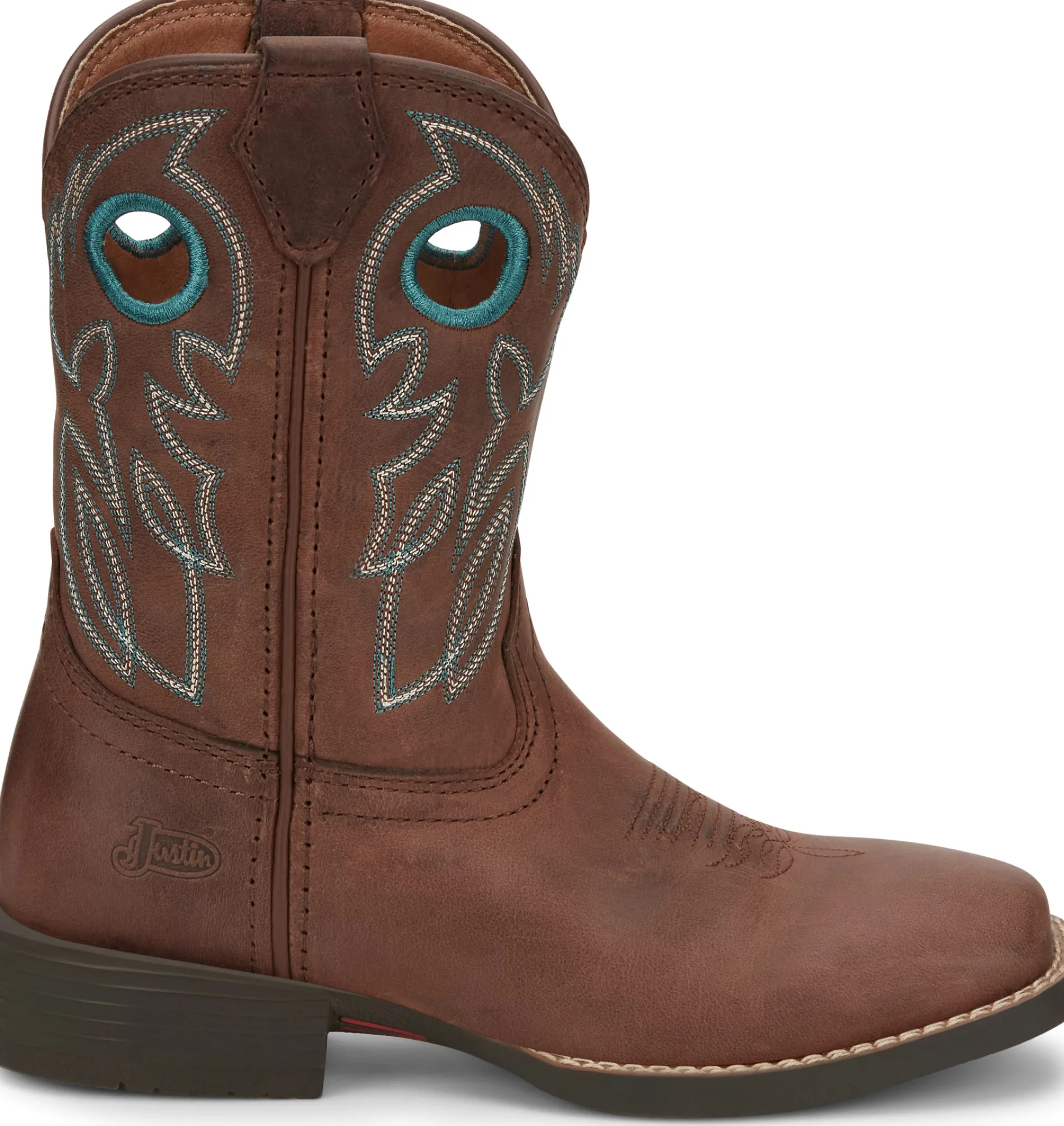 Justin Boots Bowline Kids Western Boot Chestnut New