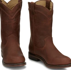 Justin Boots Braswell 10" Roper Brown Hot