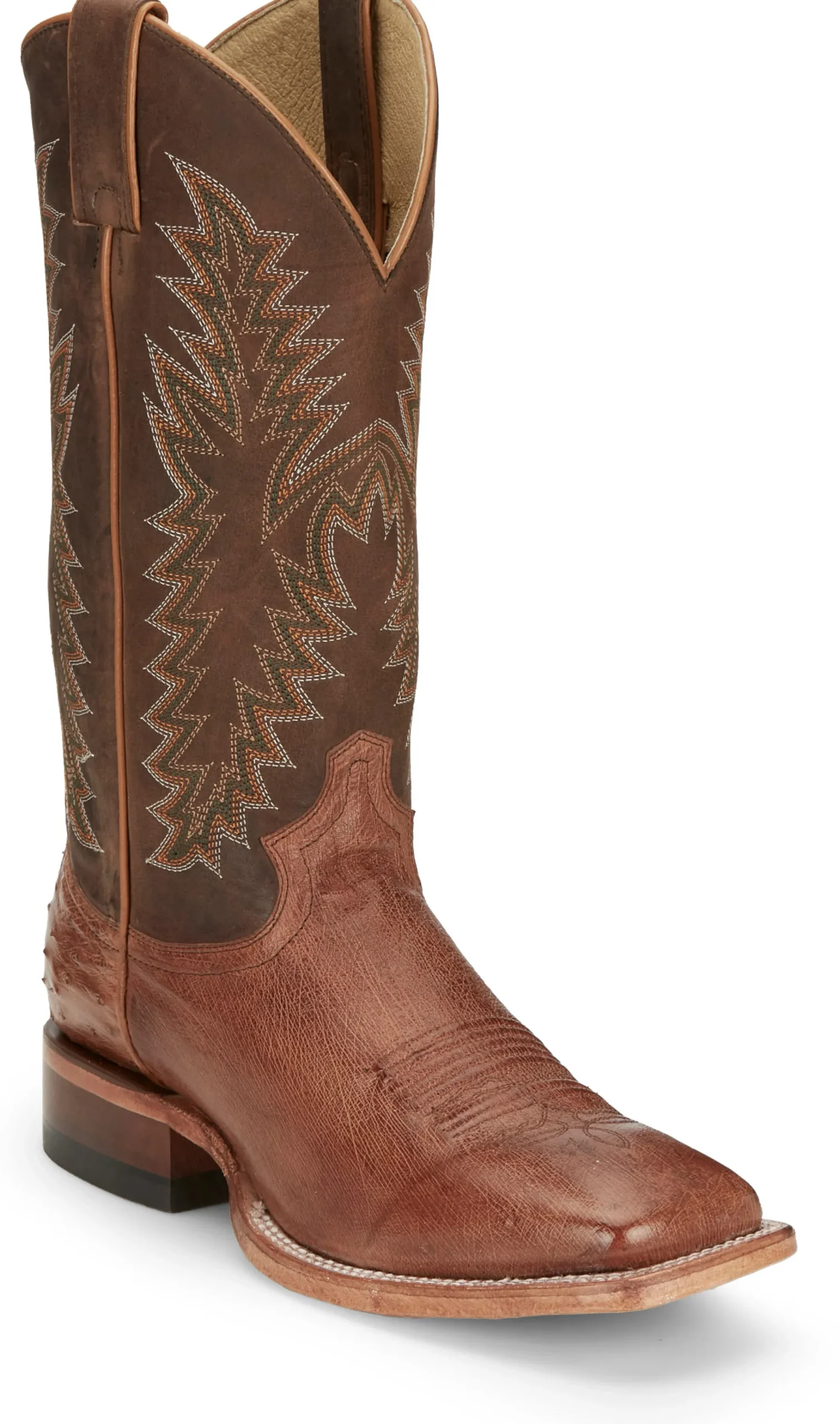 Justin Boots Breck 13” Smooth Ostrich Cognac Vintage Online