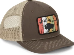 Justin Boots Buffalo Patch Cap Brown Outlet