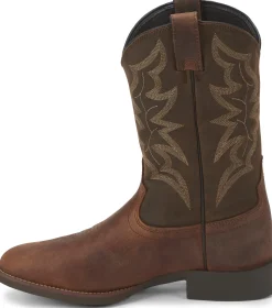 Justin Boots Buster III 11" Western Distressed Brown Clearance