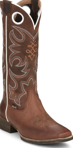 Justin Boots Cam 13" Western Boot Leather Brown Discount