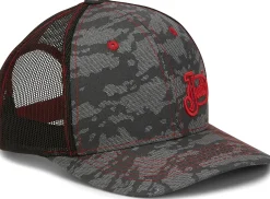 Justin Boots Camo Cap Grey Camo Red Logo Discount