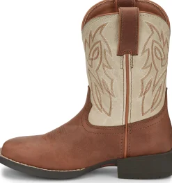 Justin Boots Canter Junior Whiskey Brown New