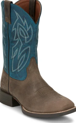 Justin Boots Canter 11" Western Shadow Grey New