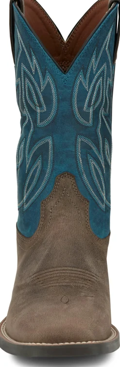 Justin Boots Canter 11" Western Shadow Grey New