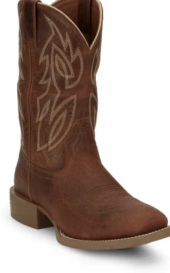 Justin Boots Canter 11" Western Amber Brown Outlet