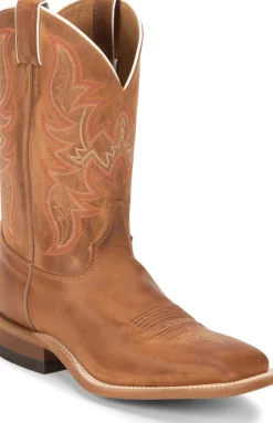 Justin Boots Cap 11" Western Distressed Cognac Best