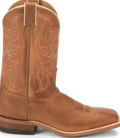 Justin Boots Cap 11" Western Distressed Cognac Best