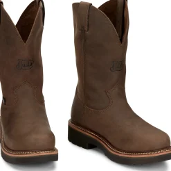 Justin Boots Carbide 11" Steel Toe Hickory Brown Hot