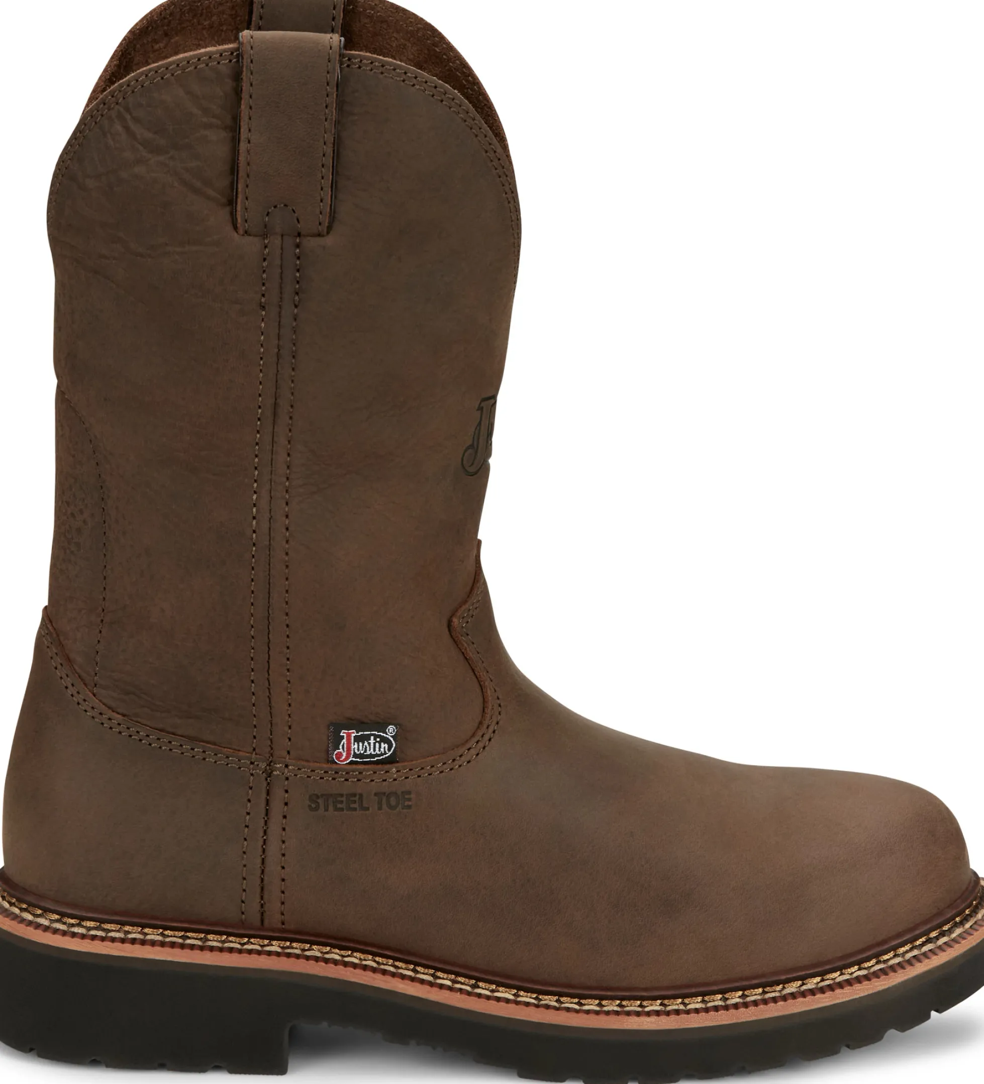 Justin Boots Carbide 11" Steel Toe Hickory Brown Hot