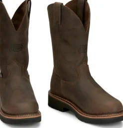 Justin Boots Carbide 11" Work Boot Hickory Brown Clearance