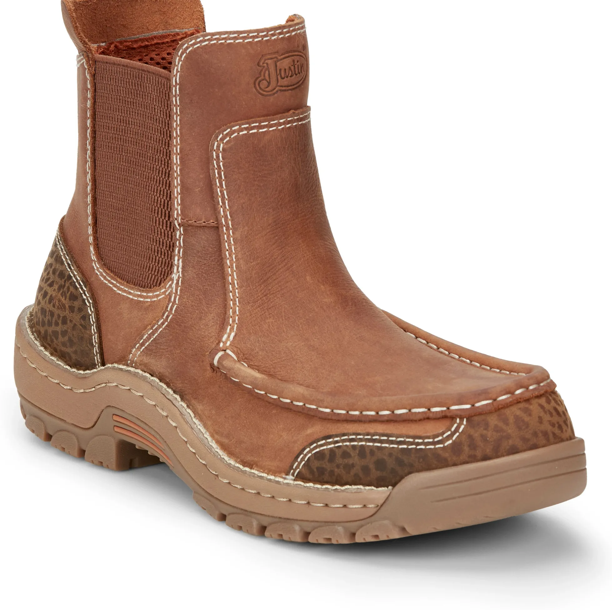 Justin Boots Channing 6" Work Barley Brown Outlet