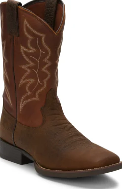 Justin Boots Chet 11" Western Pebble Brown Hot