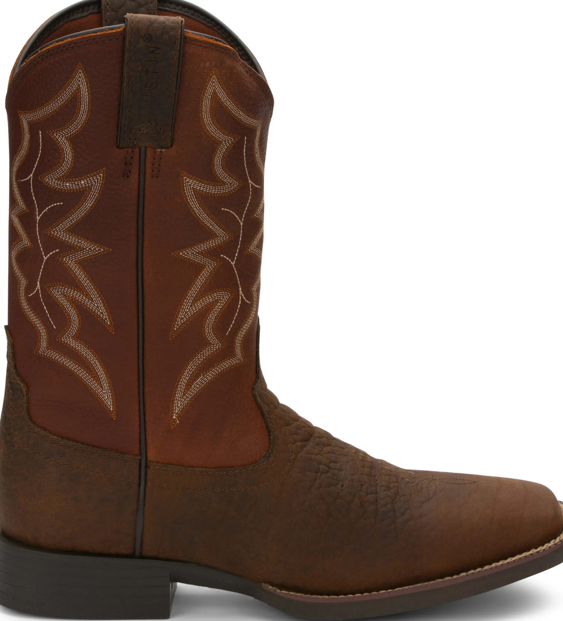 Justin Boots Chet 11" Western Pebble Brown Hot