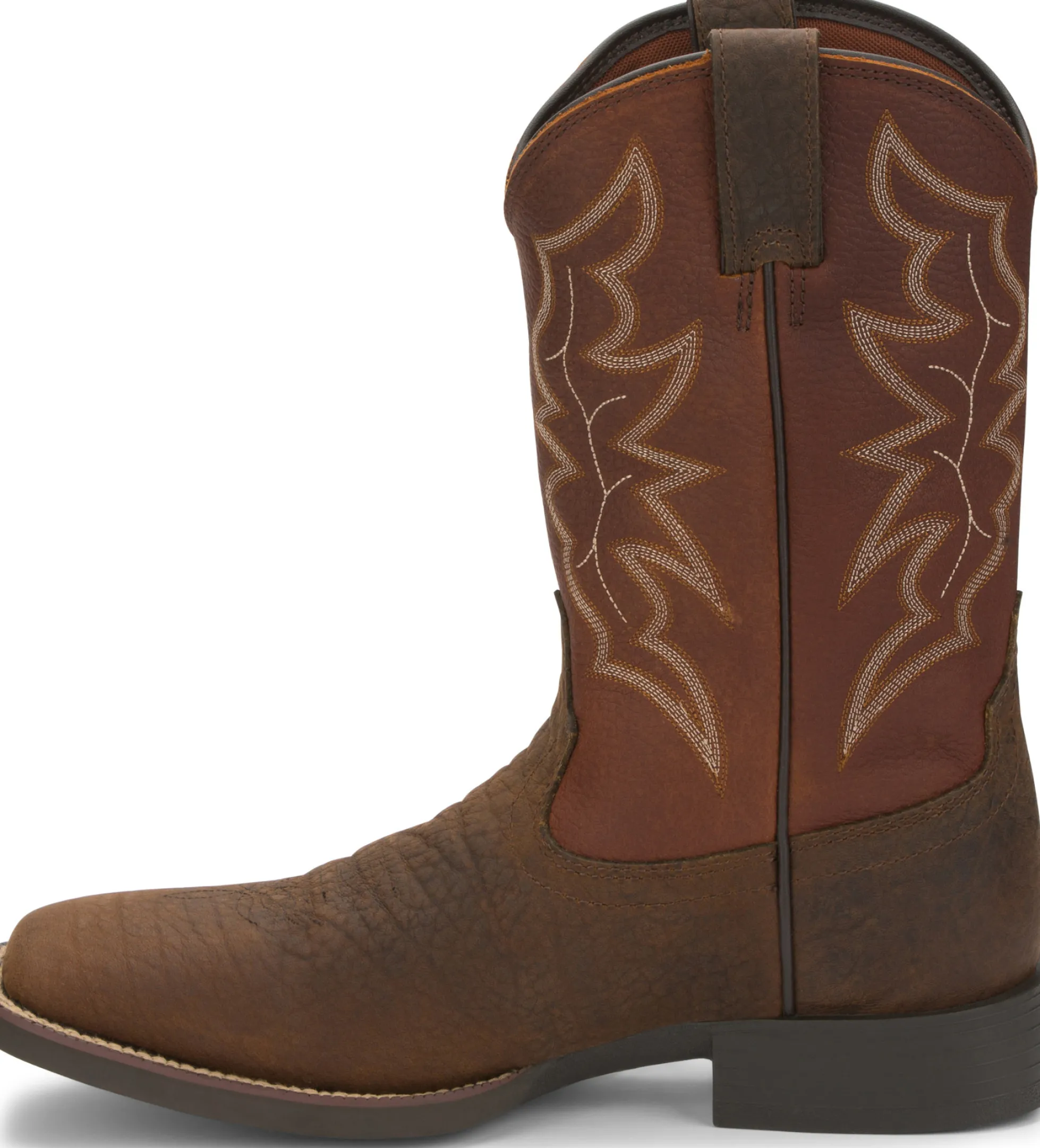 Justin Boots Chet 11" Western Pebble Brown Hot