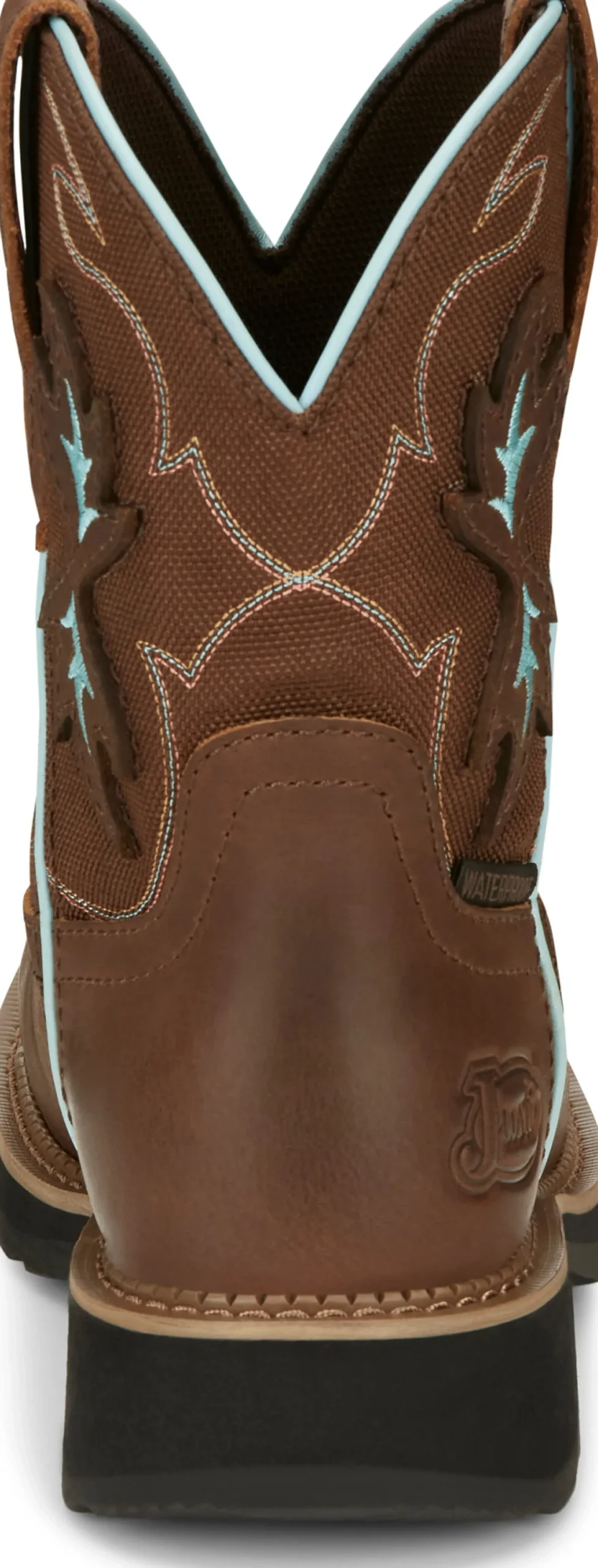 Justin Boots Chisel 8" Nano Composite Toe Waterproof Work Boot Mocha New