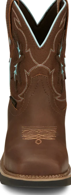 Justin Boots Chisel 8" Nano Composite Toe Waterproof Work Boot Mocha New