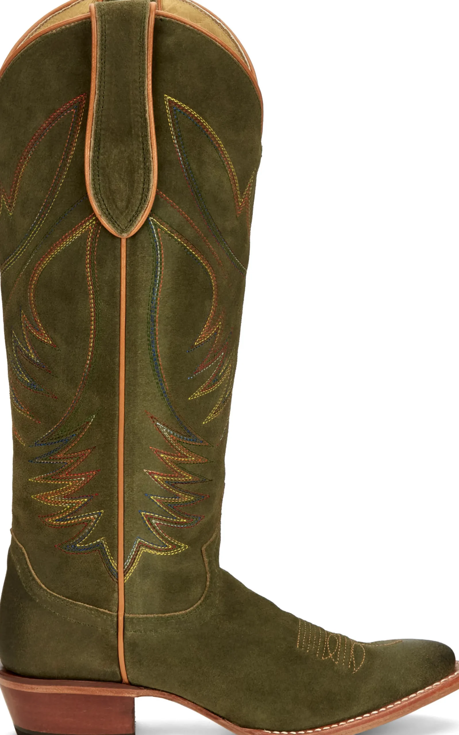 Justin Boots Clara 15" Western Boot Green Outlet