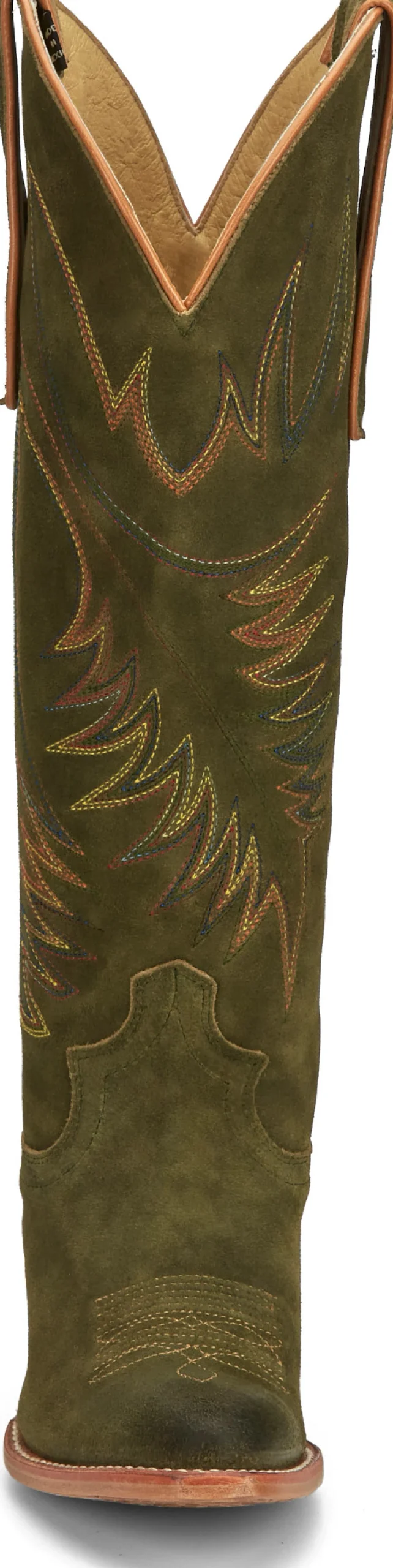 Justin Boots Clara 15" Western Boot Green Outlet