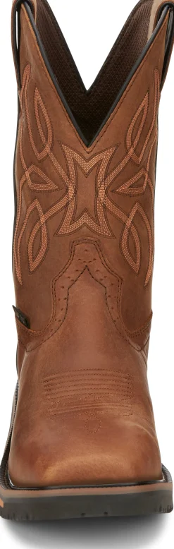 Justin Boots Dallen 11" Waterproof Nano Comp Toe Brown