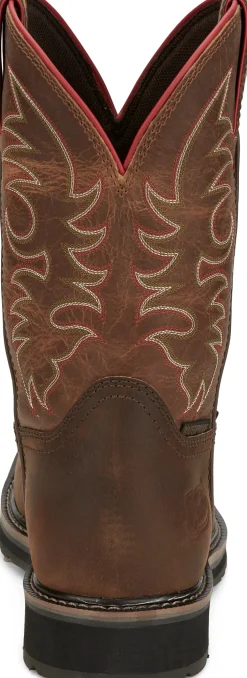 Justin Boots Driller II 11" Waterproof Steel Toe Pecan Clearance