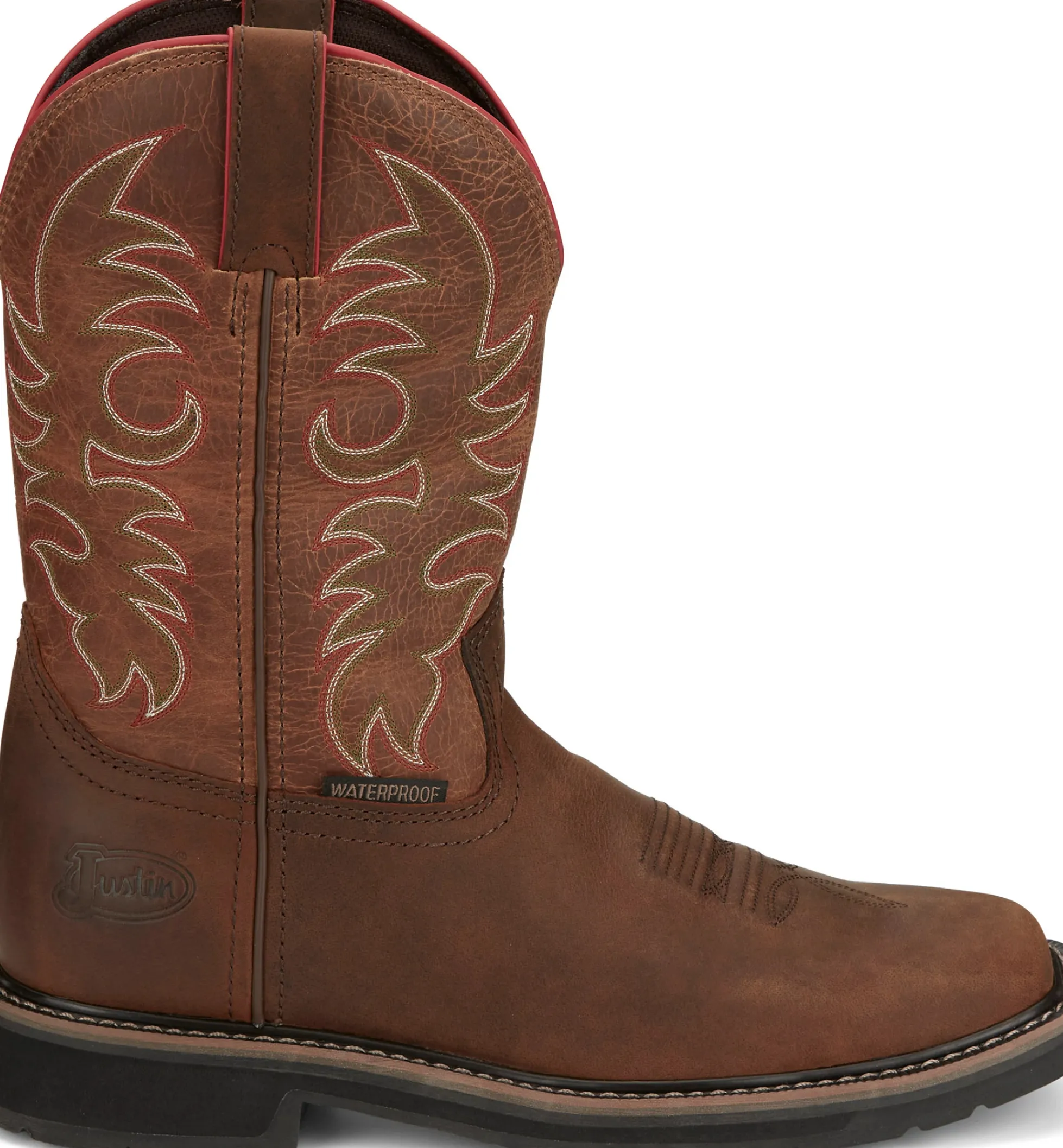 Justin Boots Driller II 11" Work Boot Pecan Brown Sale
