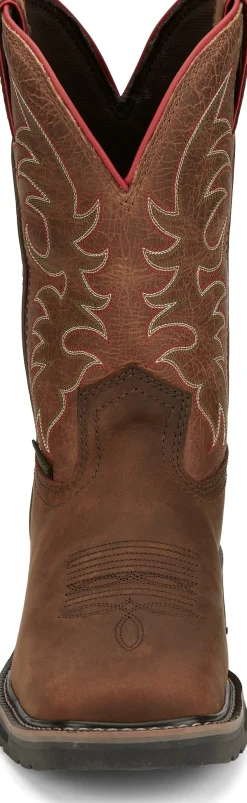 Justin Boots Driller II 11" Work Boot Pecan Brown Sale
