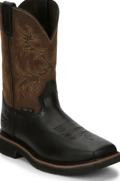 Justin Boots Driller 11" Comp Toe Licorice Discount