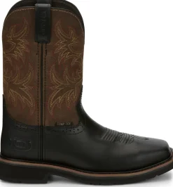 Justin Boots Driller 11" Comp Toe Licorice Discount