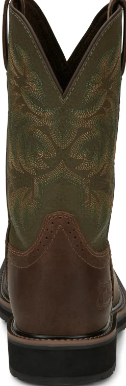 Justin Boots Driller 11" Steel Toe Umber Outlet