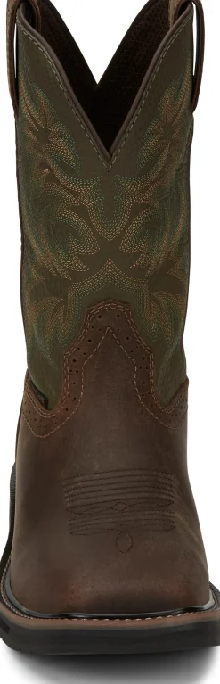 Justin Boots Driller 11" Steel Toe Umber Outlet
