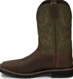 Justin Boots Driller 11" Steel Toe Umber Outlet