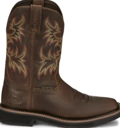 Justin Boots Driller 11" Waterproof Coffee New